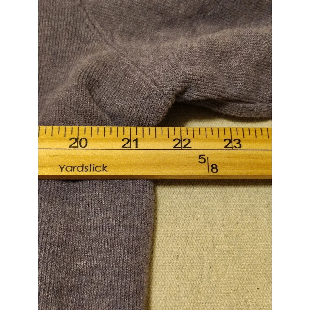 Polo Ralph Lauren Mens Large Purple Quarter Zip Pullover Sweater Orange Pony